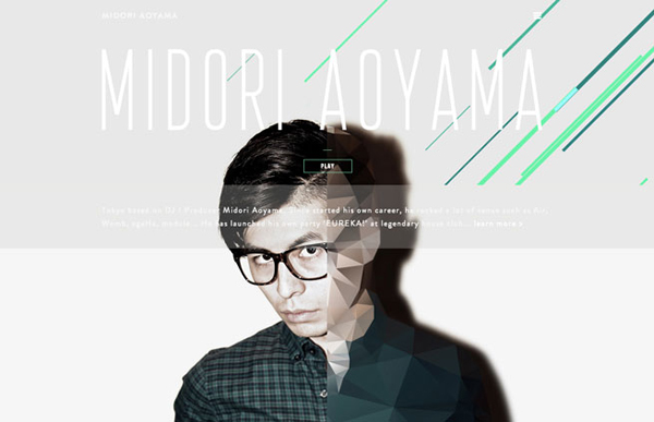 MIDORI AOYAMA Flat Website Design