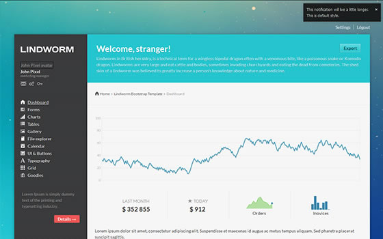 Lindworm Responsive Admin Template