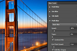 
Photoshop CC 2014新增路徑模糊濾鏡