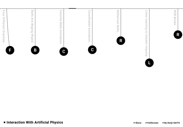 漂亮網(wǎng)頁設(shè)計：Interaction with Artificial Physics